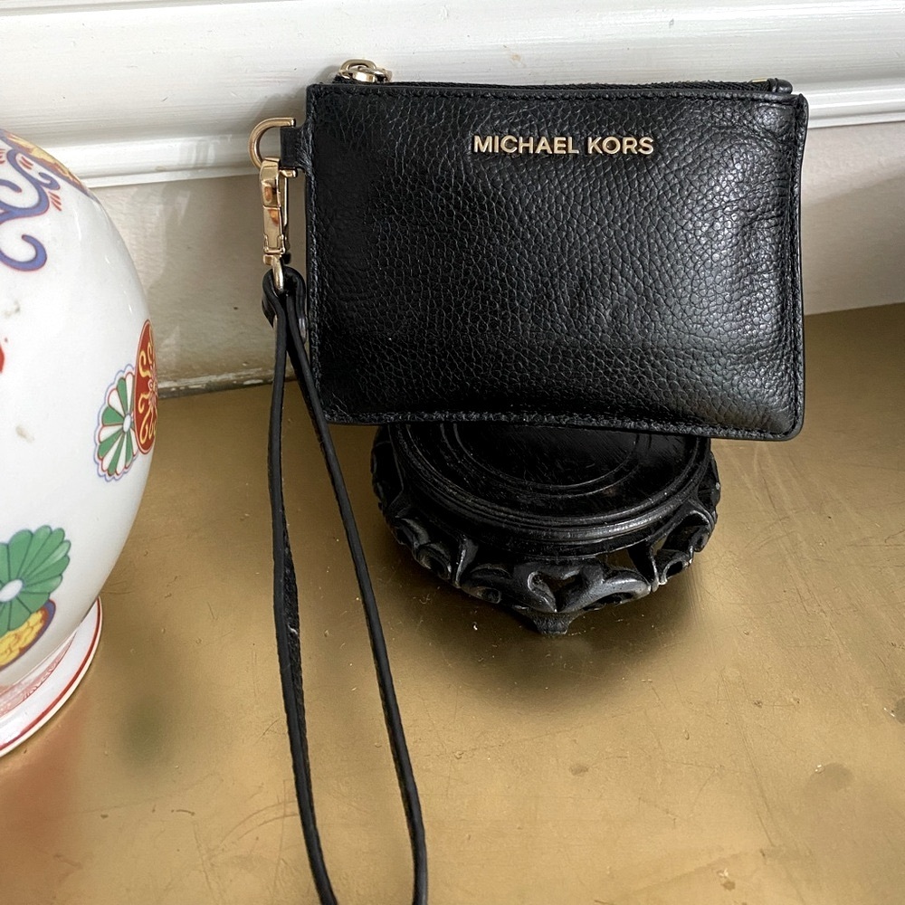 Michael Kors Key Ring Top Zip Coin Pouch ID Card Holder wallet